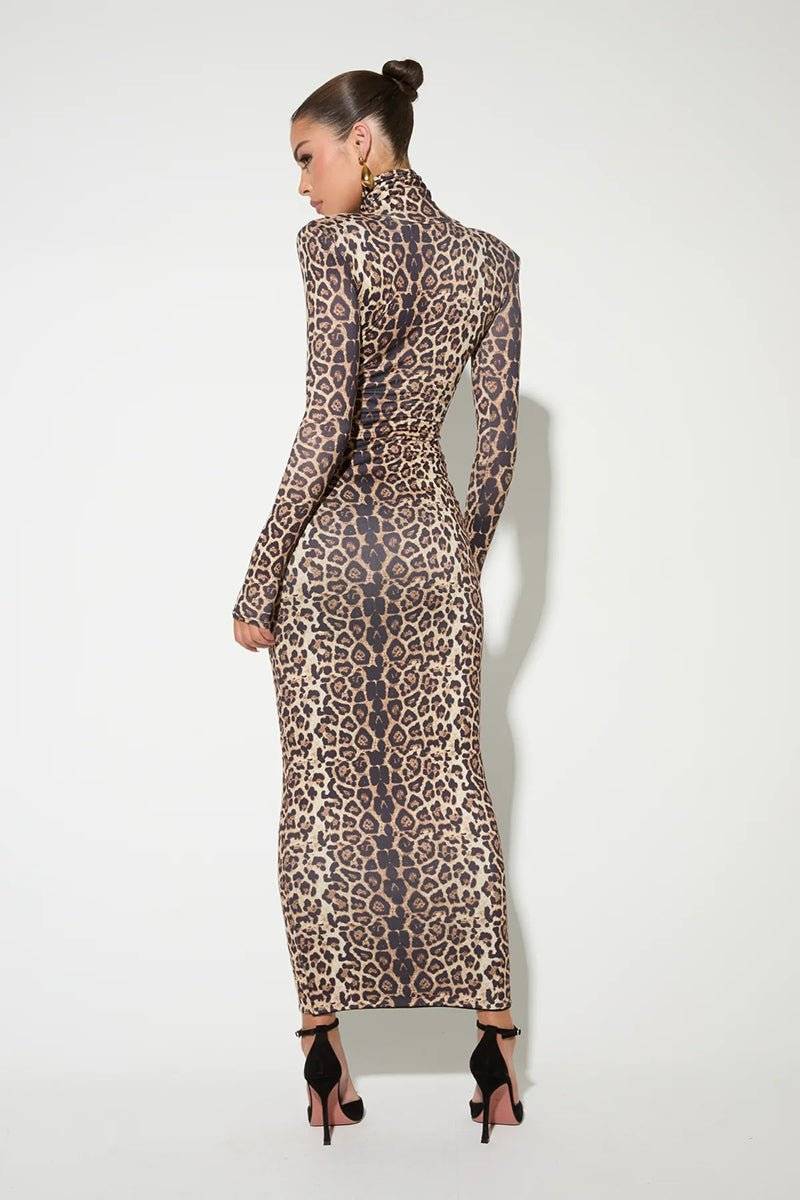 Fashionsarah.com Fashionsarah.com Leopard Print Bodycon Maxi Dress