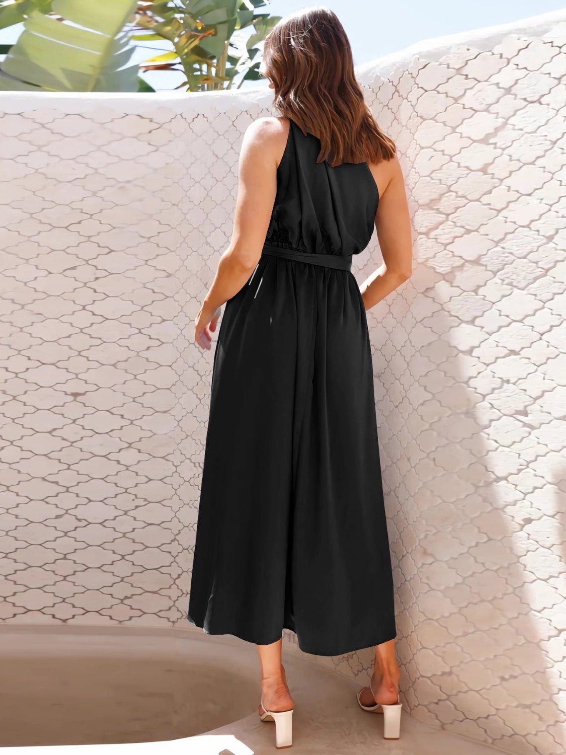 Single Shoulder Midi Dress | Fashionsarah.com