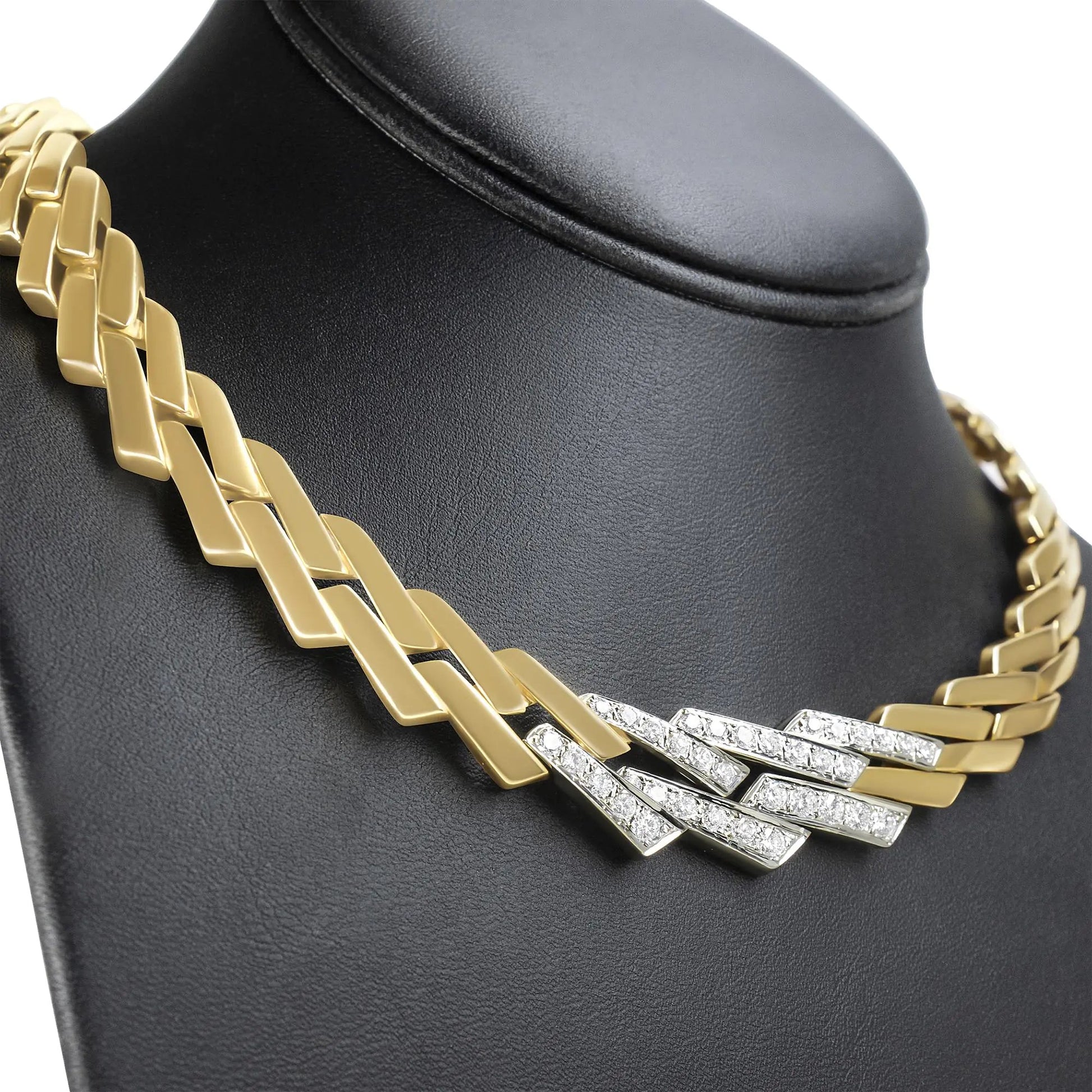 14k Yellow Gold 2 3/4 Cttw Pave Diamond Miami Cuban Curb Link Chain 16" Necklace (H-I Color, SI1-SI2 Clarity) | Fashionsarah.com