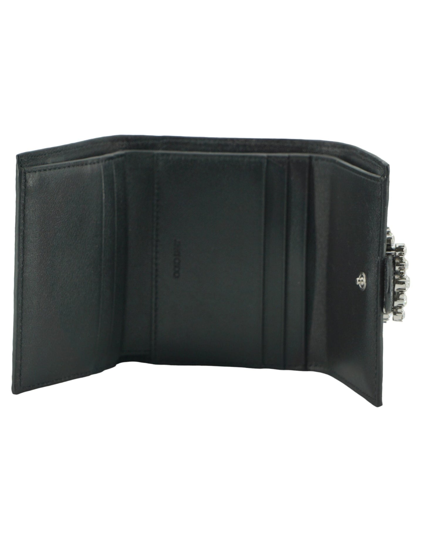 Fashionsarah.com Fashionsarah.com Jimmy Choo Black Leather Card Holder Wallet