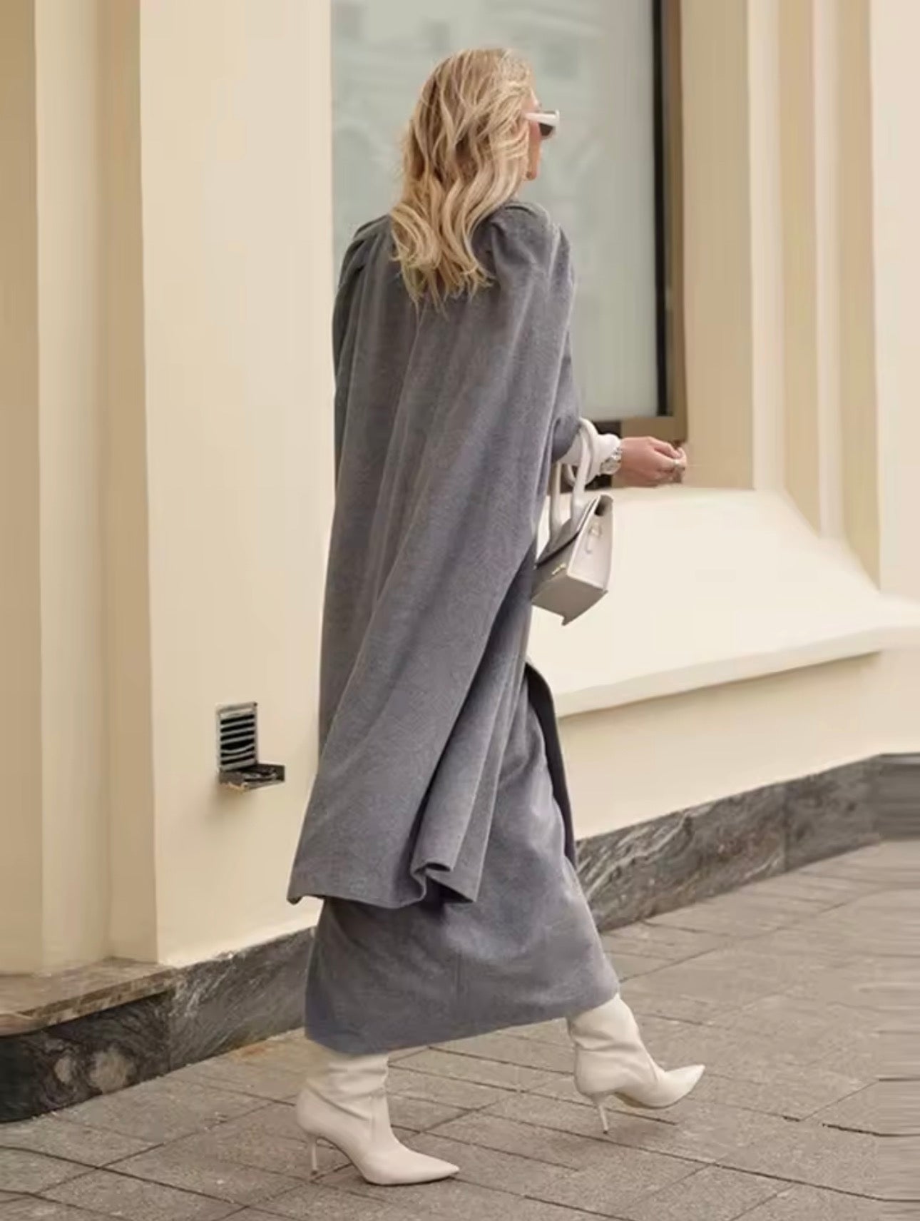 Elegant Belted Shoulder Pleated Coats - Fashionsarah.com