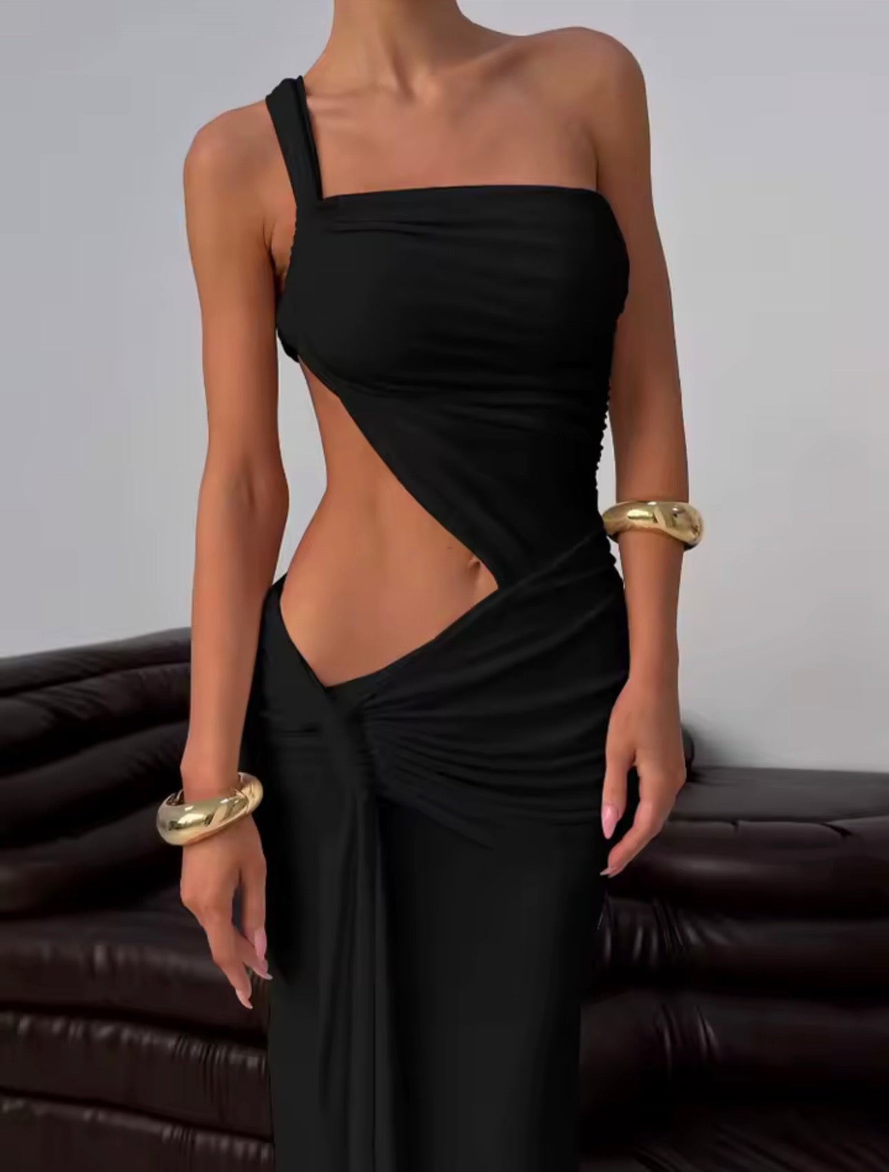 One Shoulder Irregular Dress