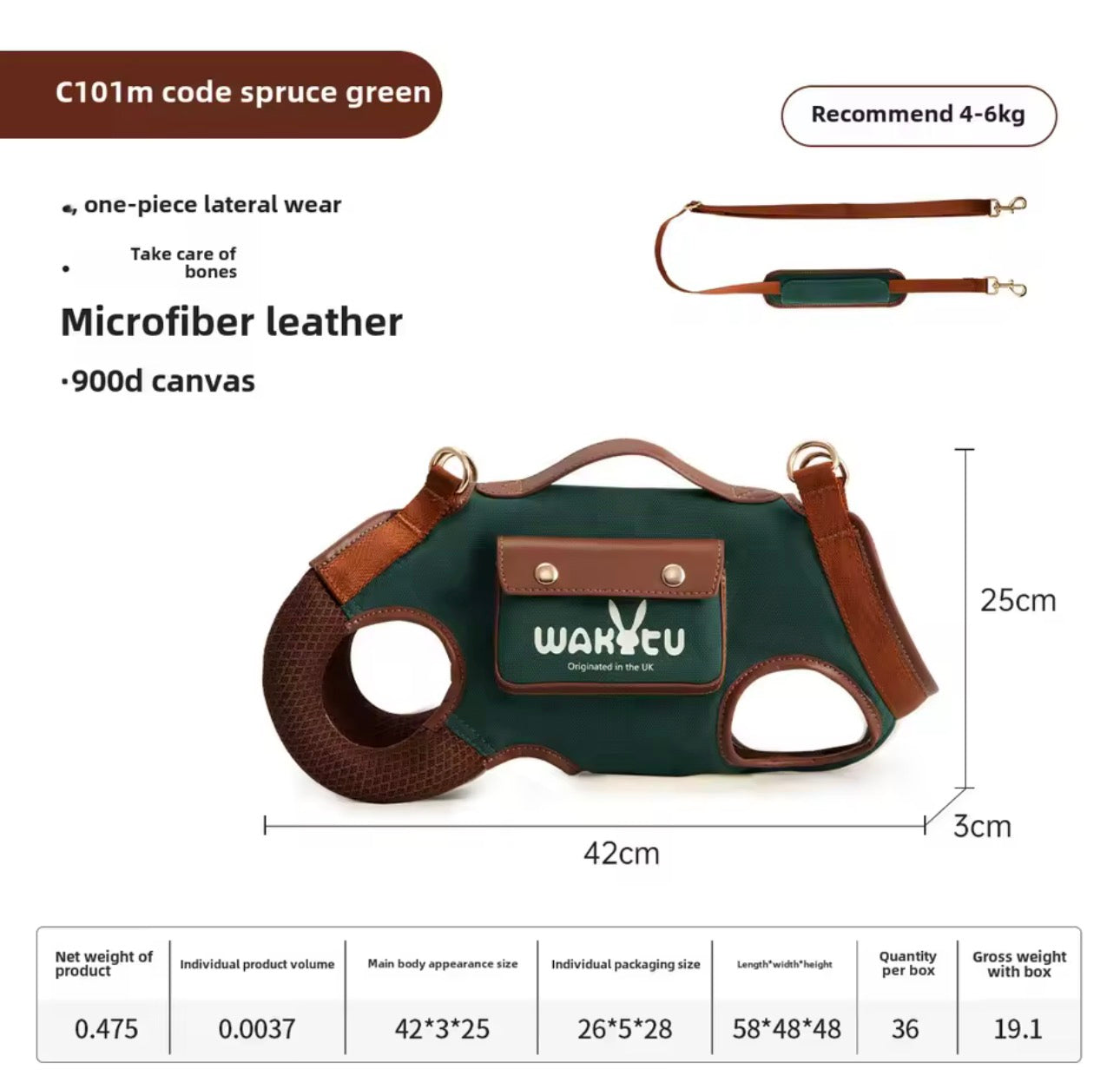 2 - 1 Dog bag out crossbody carryable