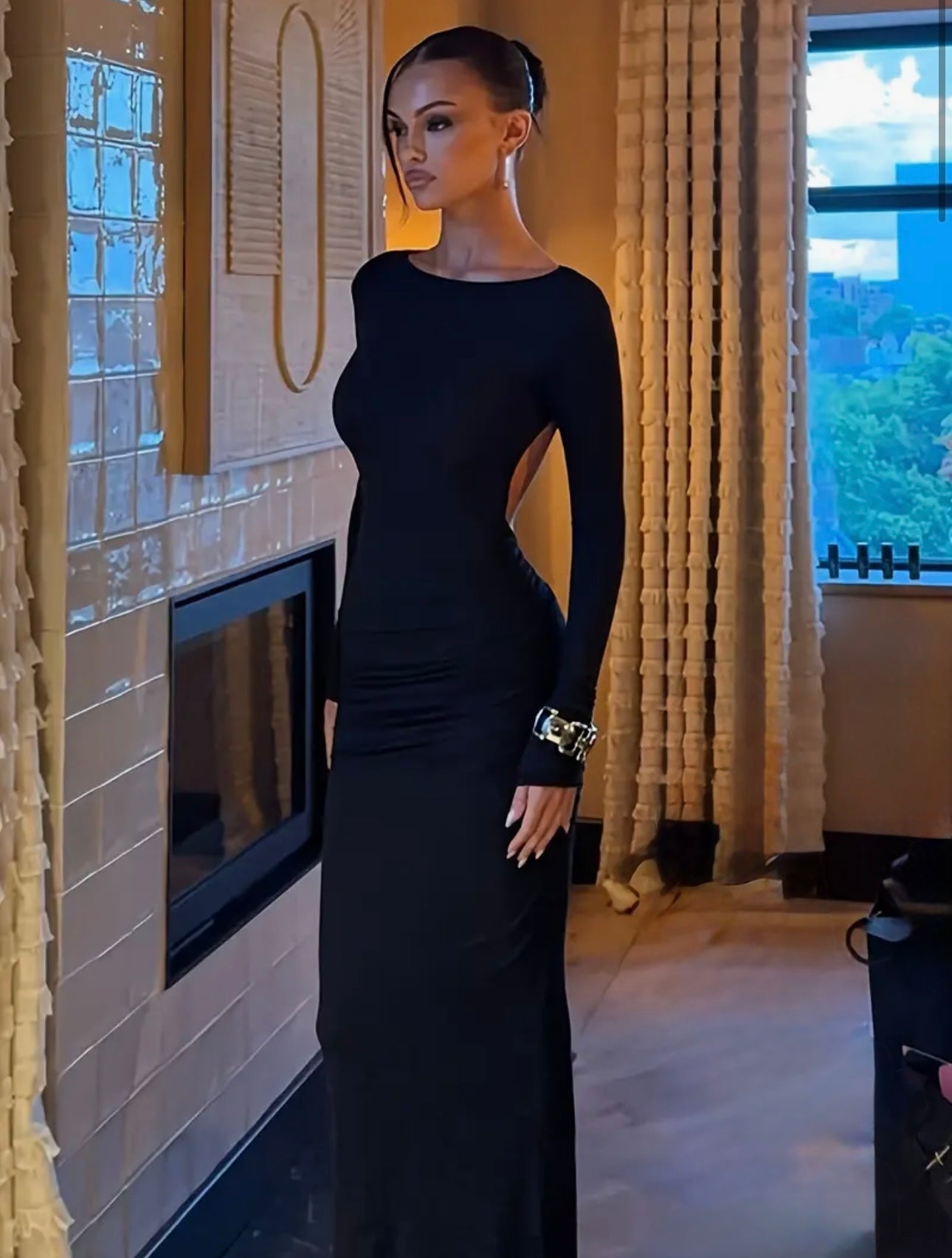 Sexy Hollow Out Backless Dress