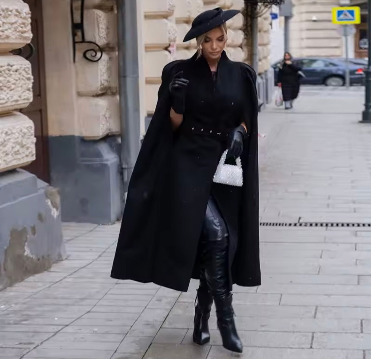 Elegant Belted Shoulder Pleated Coats - Fashionsarah.com