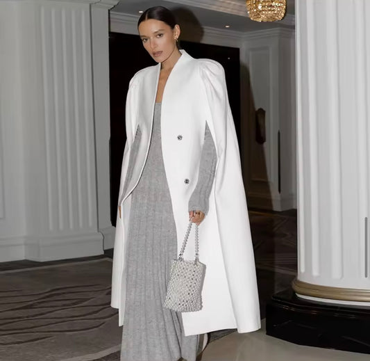 Elegant Belted Shoulder Pleated Coats - Fashionsarah.com