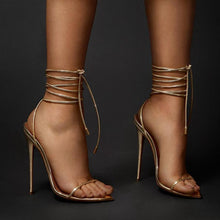 Load image into Gallery viewer, Cross-tied Strap Heels | Fashionsarah.com