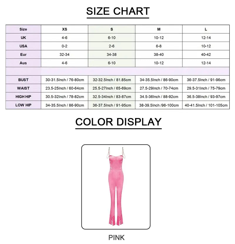 Pink Satin Jumpsuit