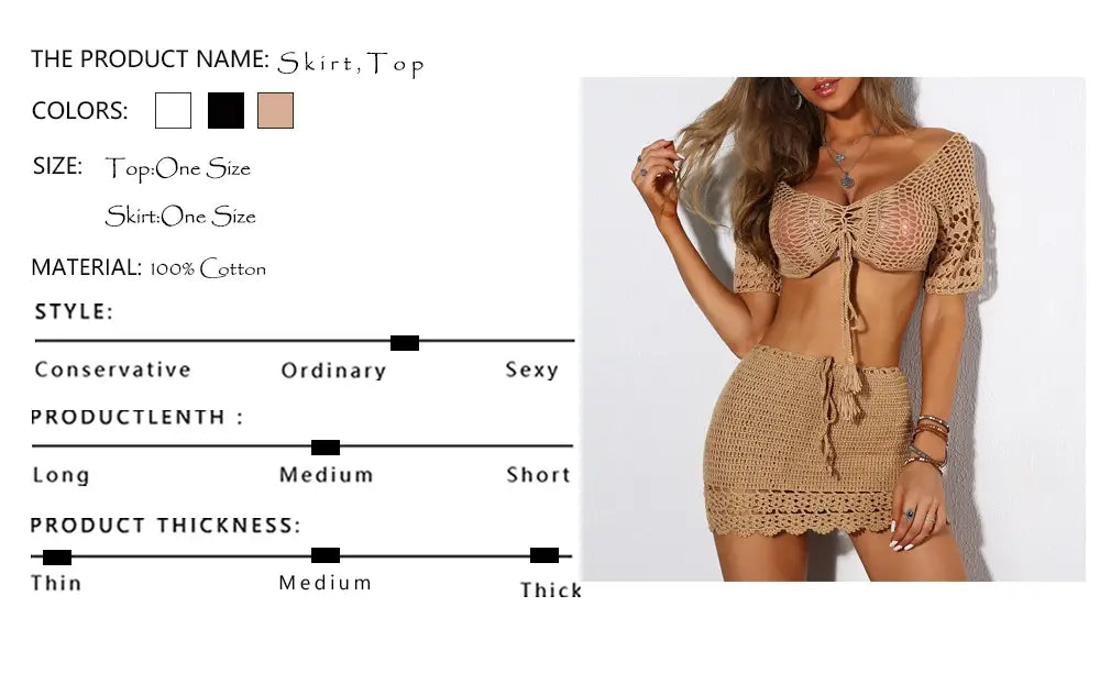 Beach Boho cover up set