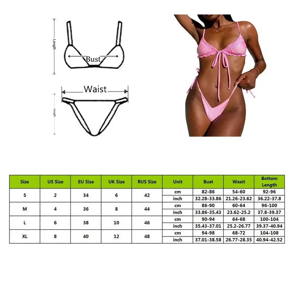 Pleated Bikini Sets