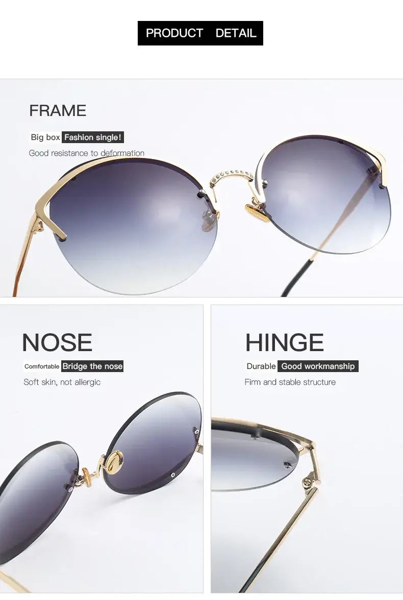 Luxury Rimless Sunglasses