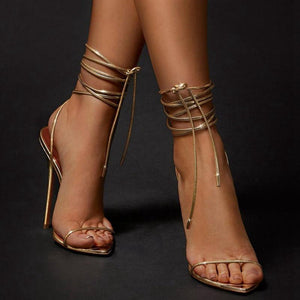 Cross-tied Strap Heels | Fashionsarah.com