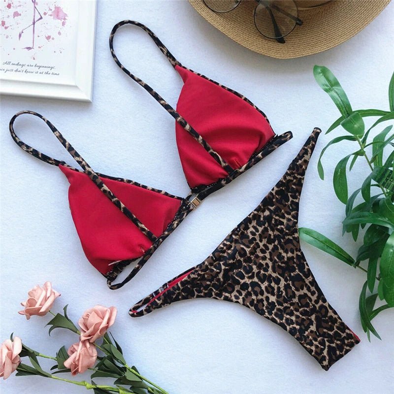 Leopard Padded Bikini Set | Fashionsarah.com