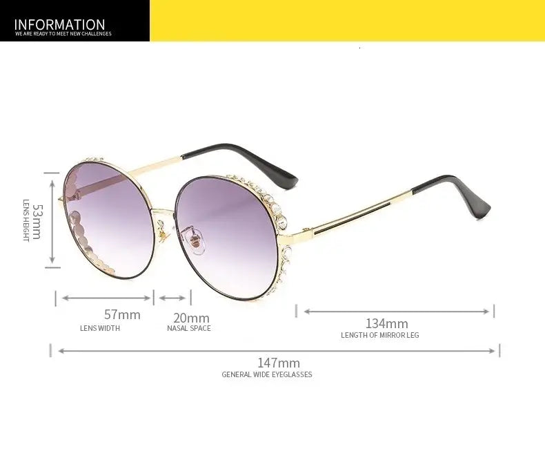 Round Shining Sunglasses