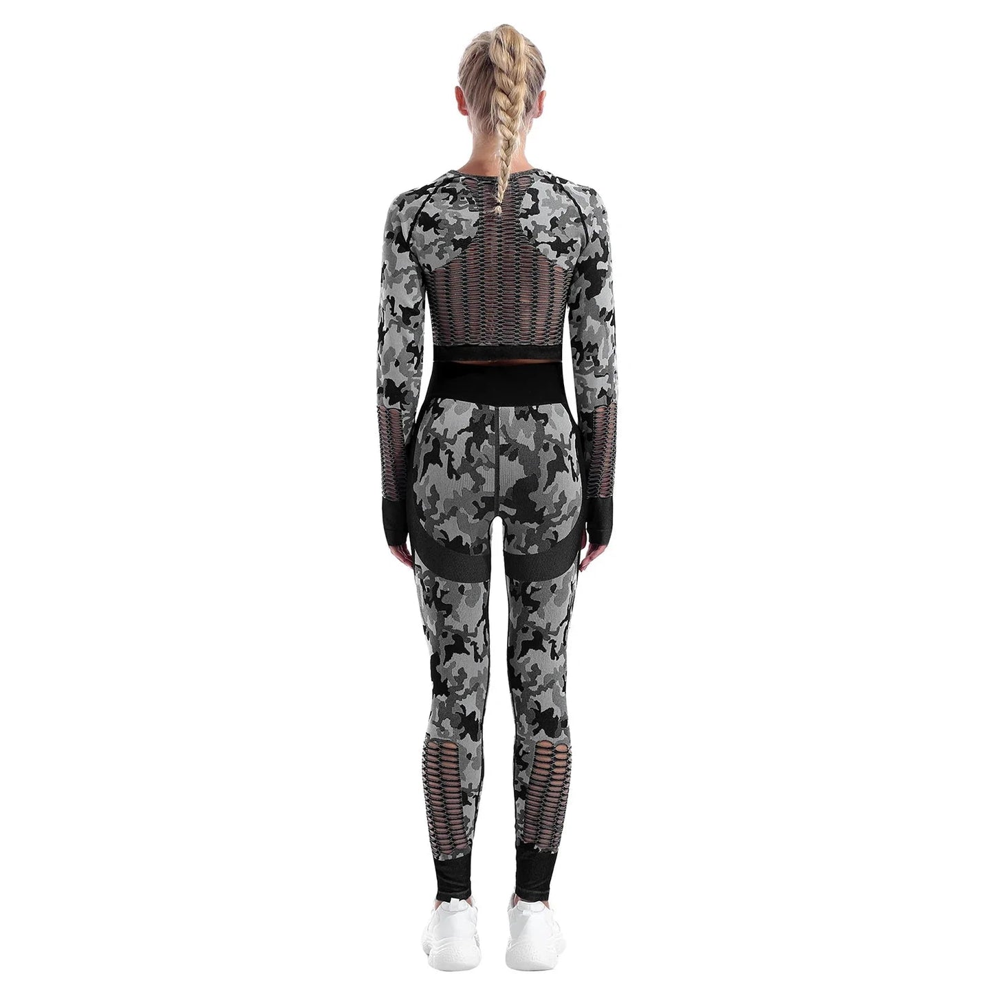 Seamless Camouflage Yoga Set | Fashionsarah.com