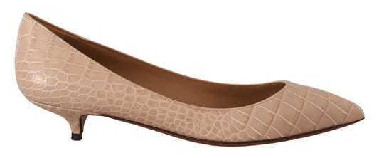Dolce & Gabbana Beige Leather Heels | Fashionsarah.com