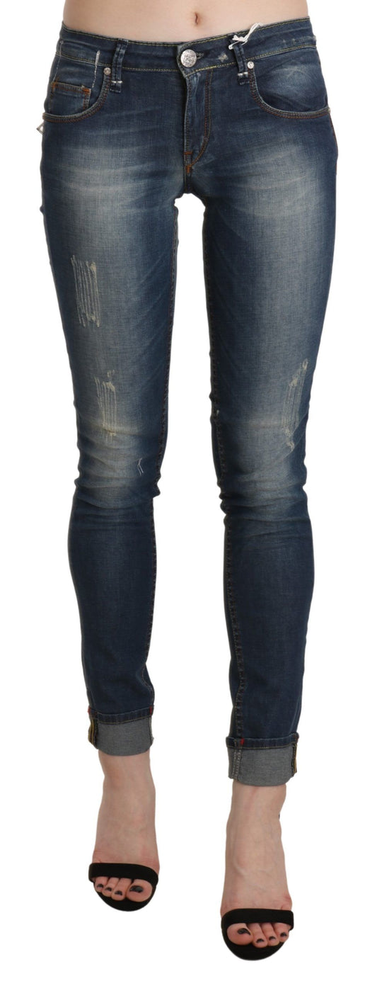 Fashionsarah.com Fashionsarah.com Acht Chic Blue Washed Skinny Cropped Jeans