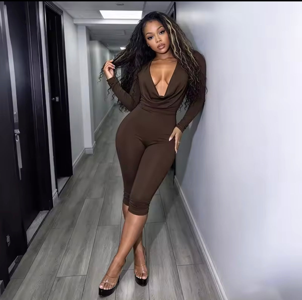 Swing Collar Jumpsuits