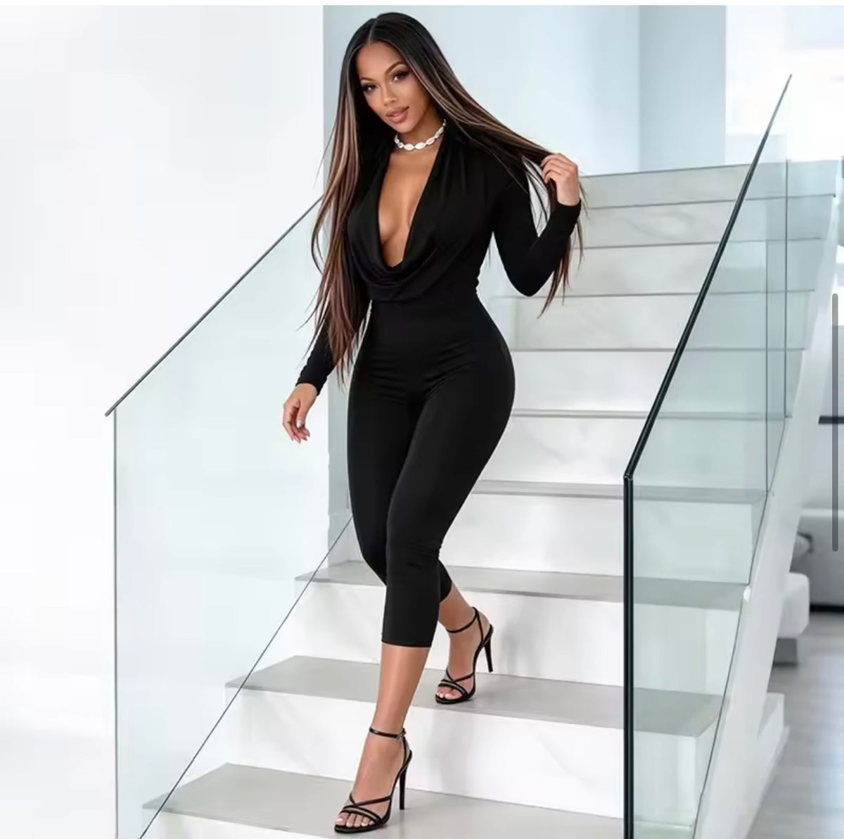 Swing Collar Jumpsuits