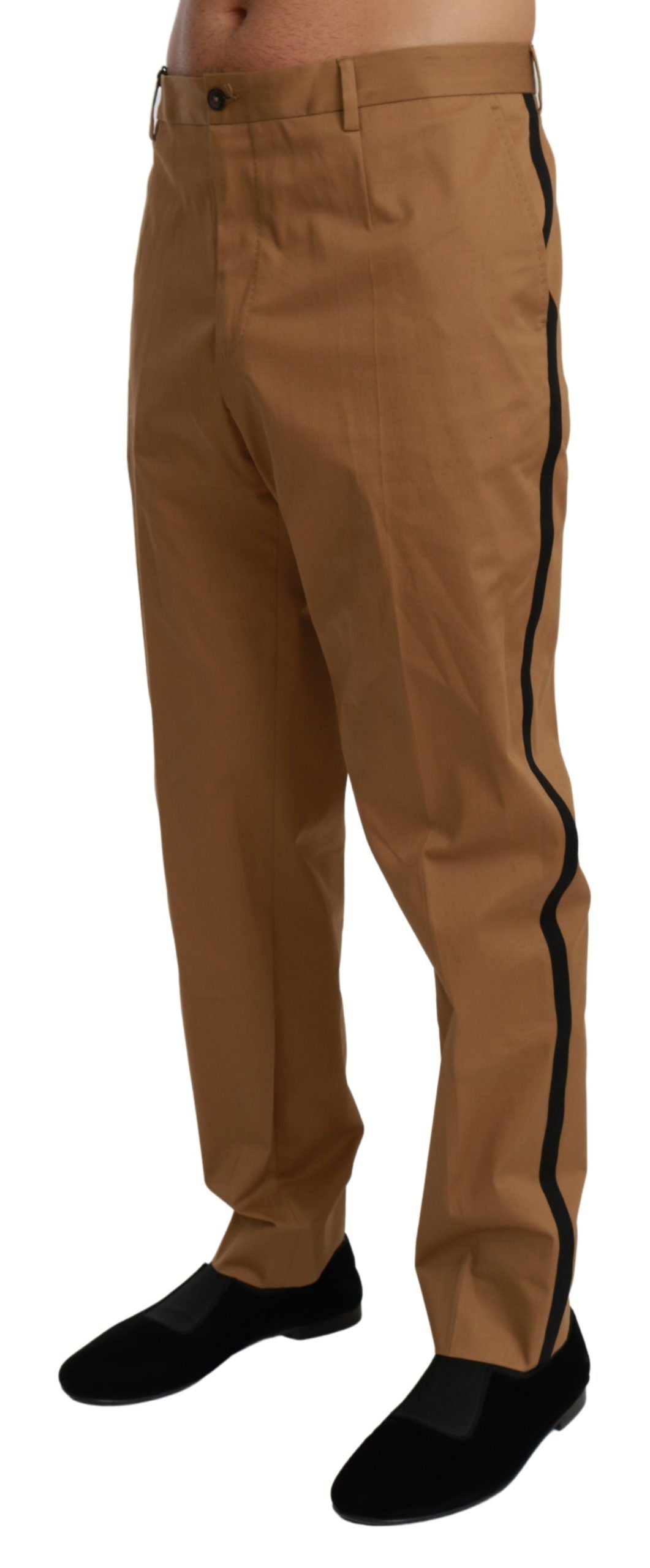 Fashionsarah.com Fashionsarah.com Dolce & Gabbana Elegant Slim Fit Brown Casual Pants