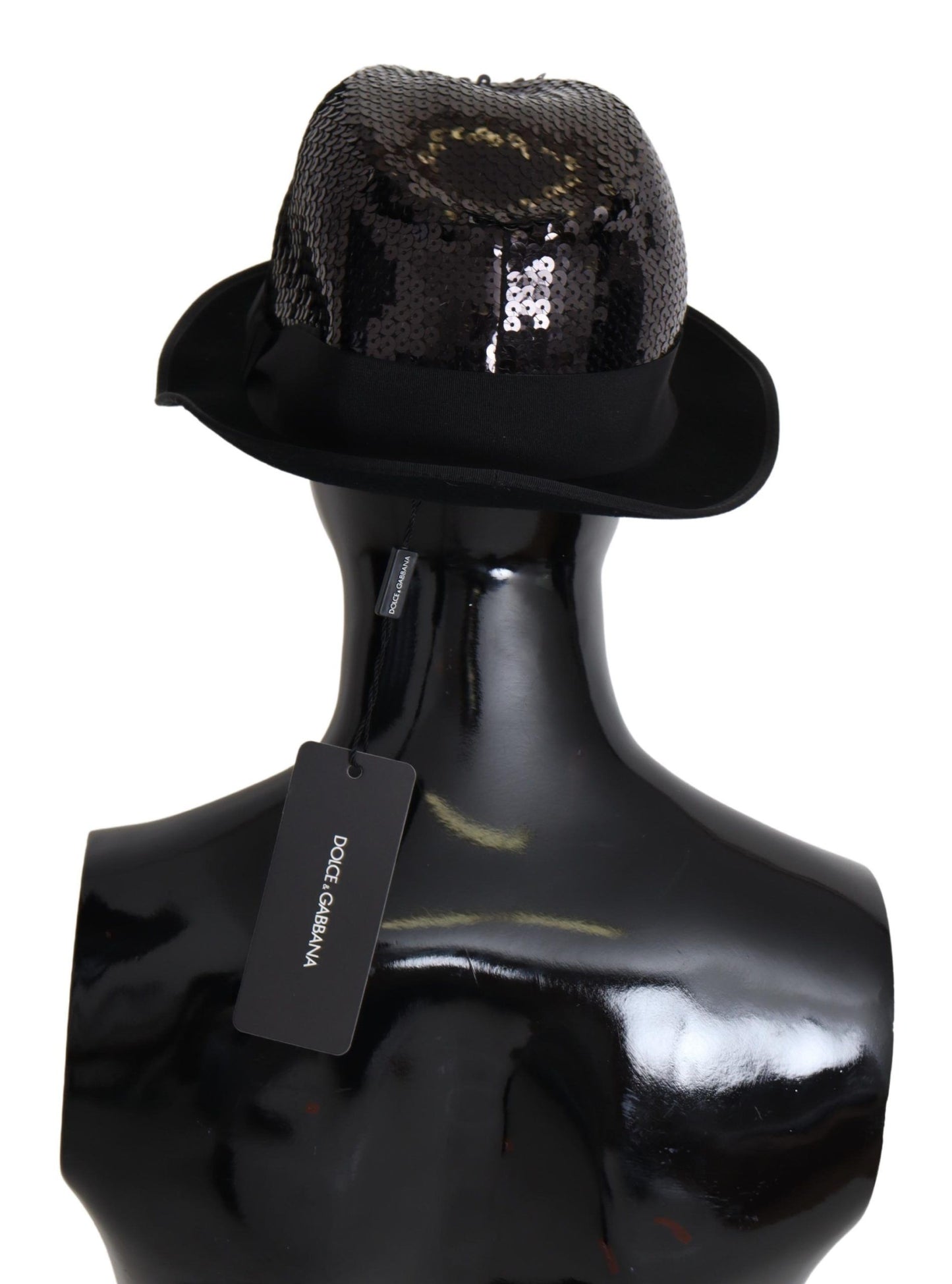Fashionsarah.com Fashionsarah.com Dolce & Gabbana Elegant Black Sequin Fedora Hat