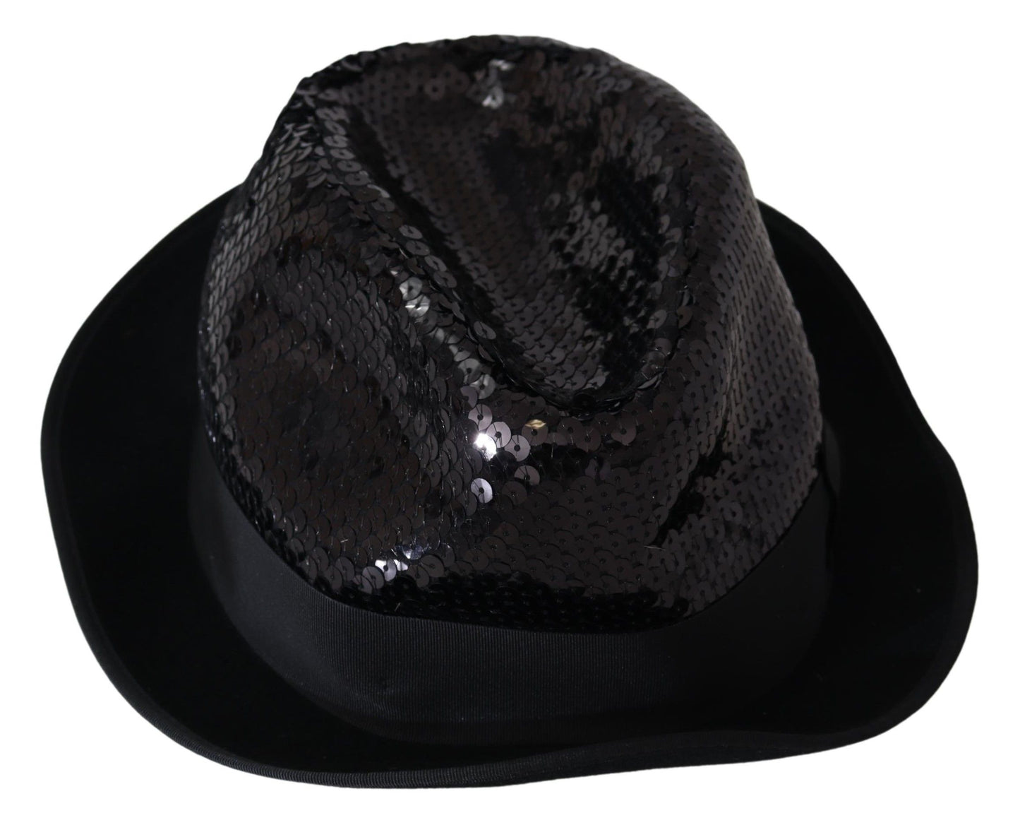 Fashionsarah.com Fashionsarah.com Dolce & Gabbana Elegant Black Sequin Fedora Hat