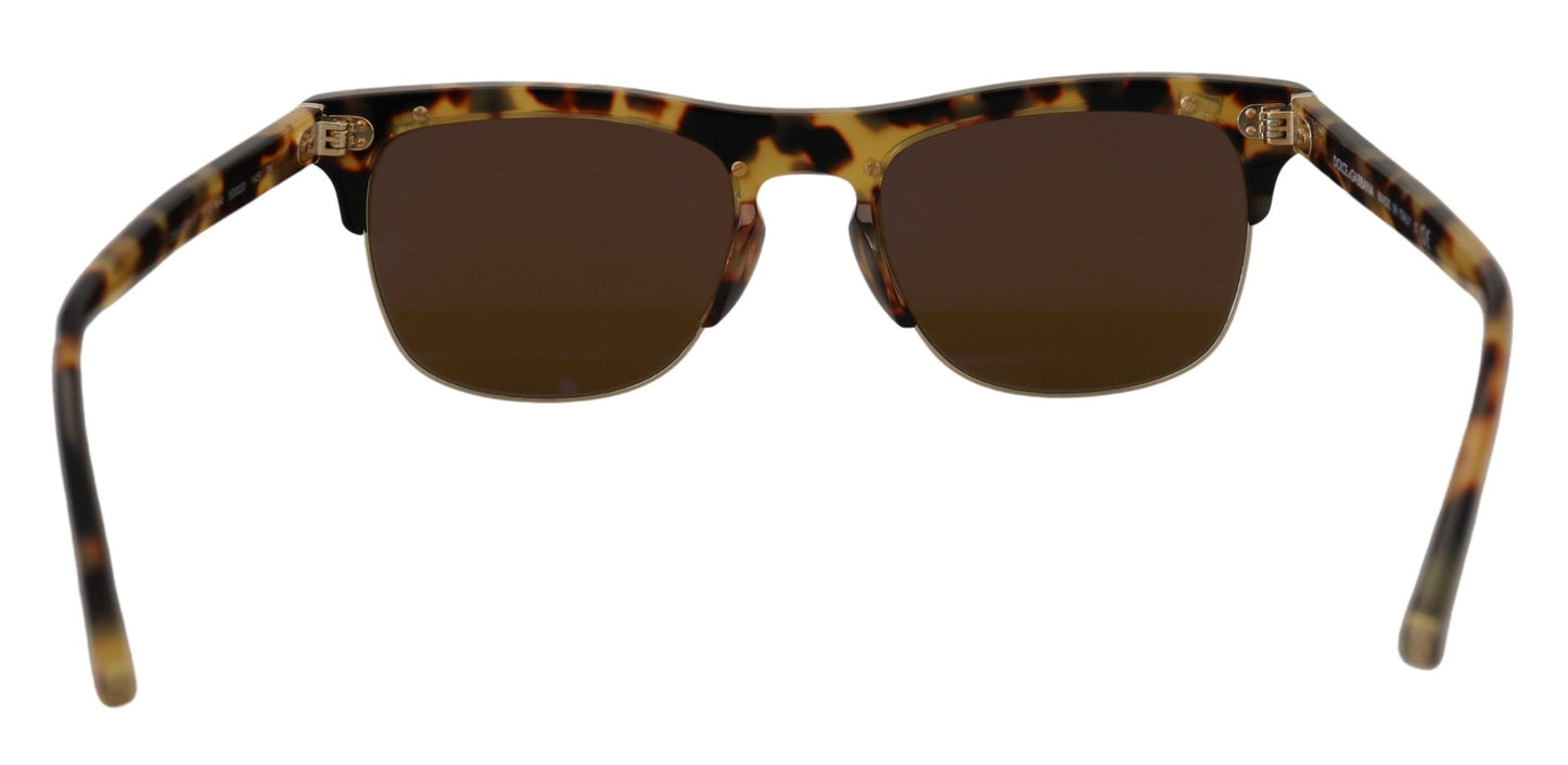 Dolce & Gabbana Brown Gold Acetate Havana DG430A Sunglasses | Fashionsarah.com