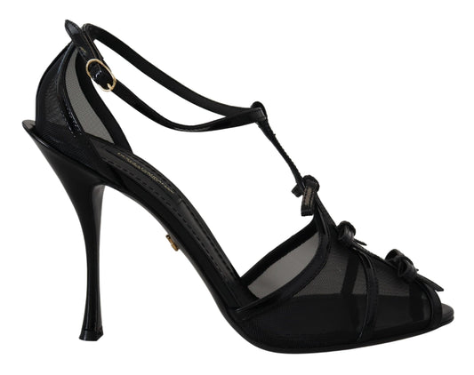 Fashionsarah.com Fashionsarah.com Dolce & Gabbana Elegant Black Stiletto Heeled Sandals