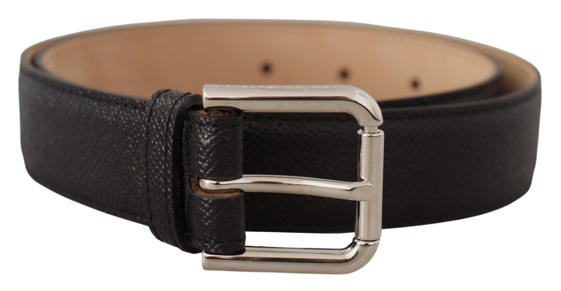 Fashionsarah.com Fashionsarah.com Dolce & Gabbana Sleek Black Authentic Leather Belt