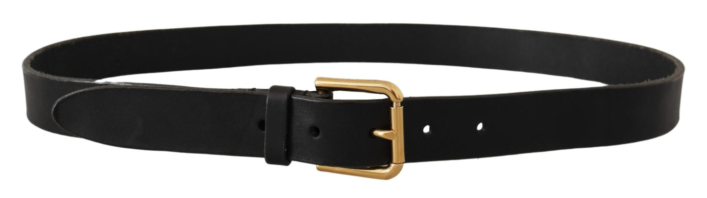 Dolce & Gabbana Elegant Leather Belt with Metal Buckle | Fashionsarah.com