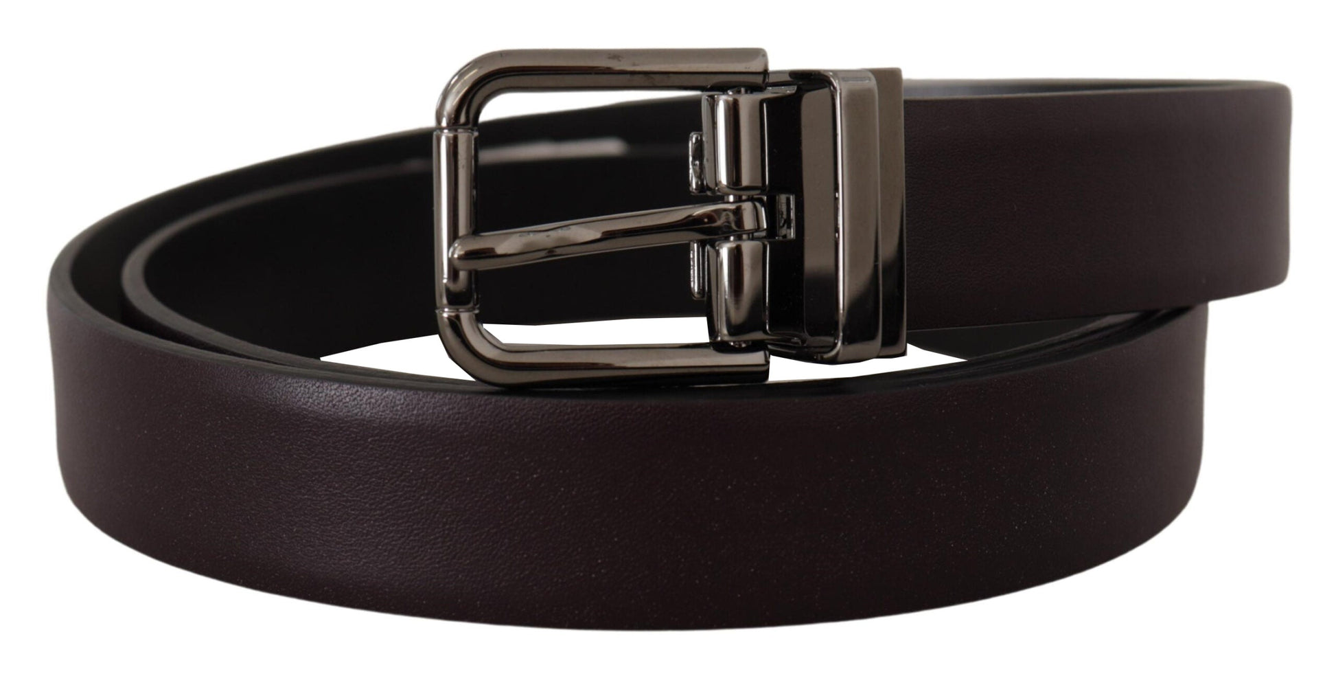 Dolce & Gabbana Elegant Dark Brown Leather Belt | Fashionsarah.com