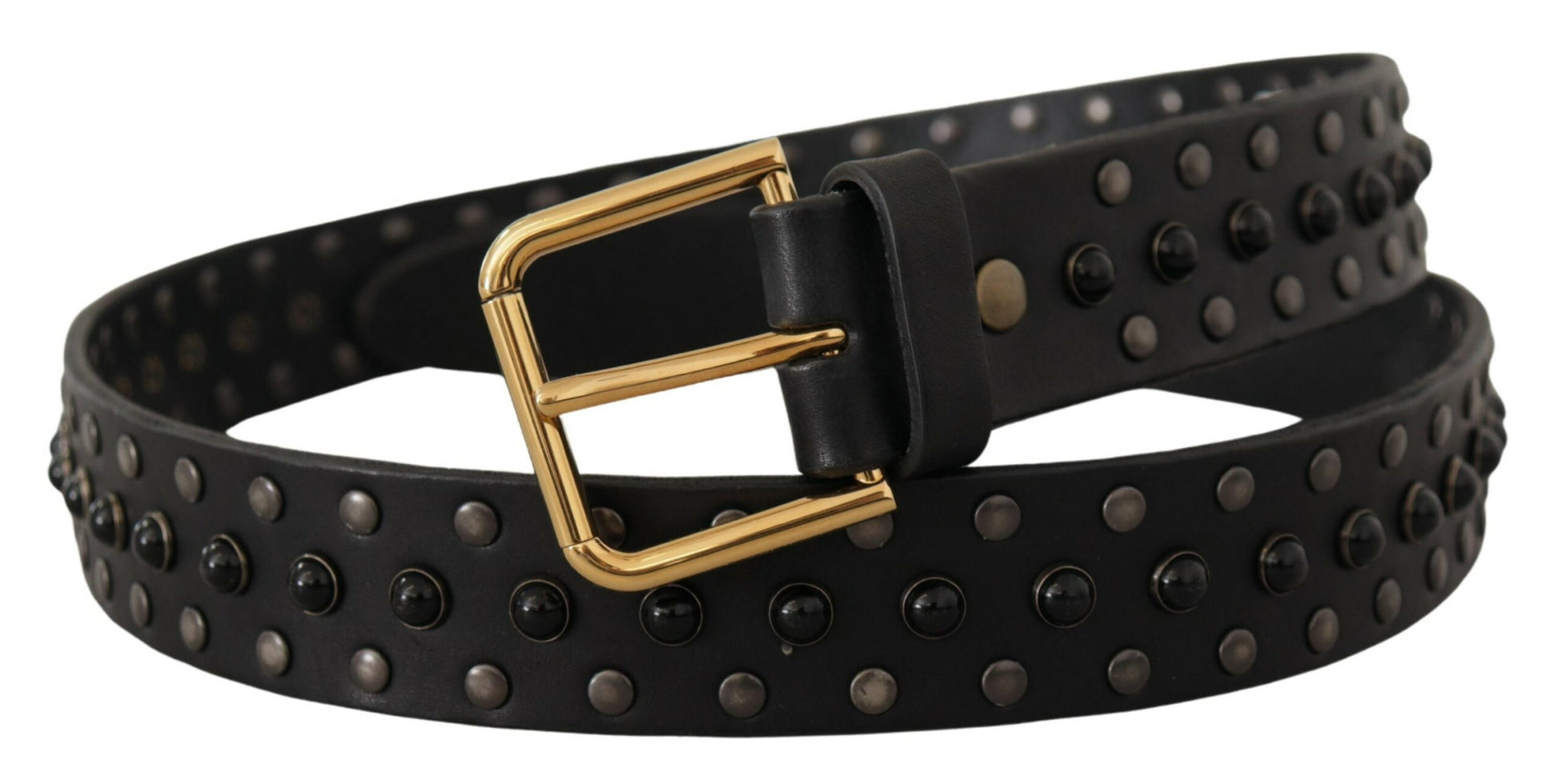 Fashionsarah.com Fashionsarah.com Dolce & Gabbana Elegant Leather Belt with Logo Engraved Buckle