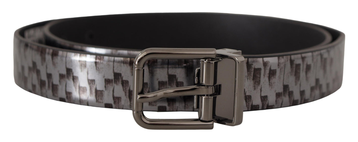 Fashionsarah.com Fashionsarah.com Dolce & Gabbana Sleek Italian Leather Belt in Sophisticated Gray