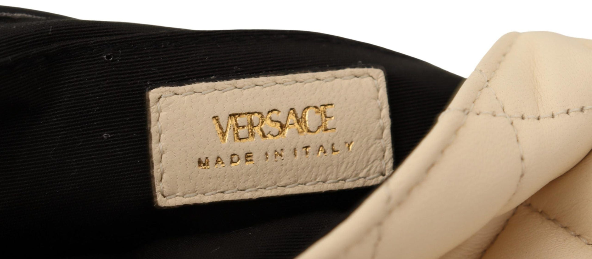 Fashionsarah.com Fashionsarah.com Versace White Nappa Leather Medusa Small Crossbody Bag