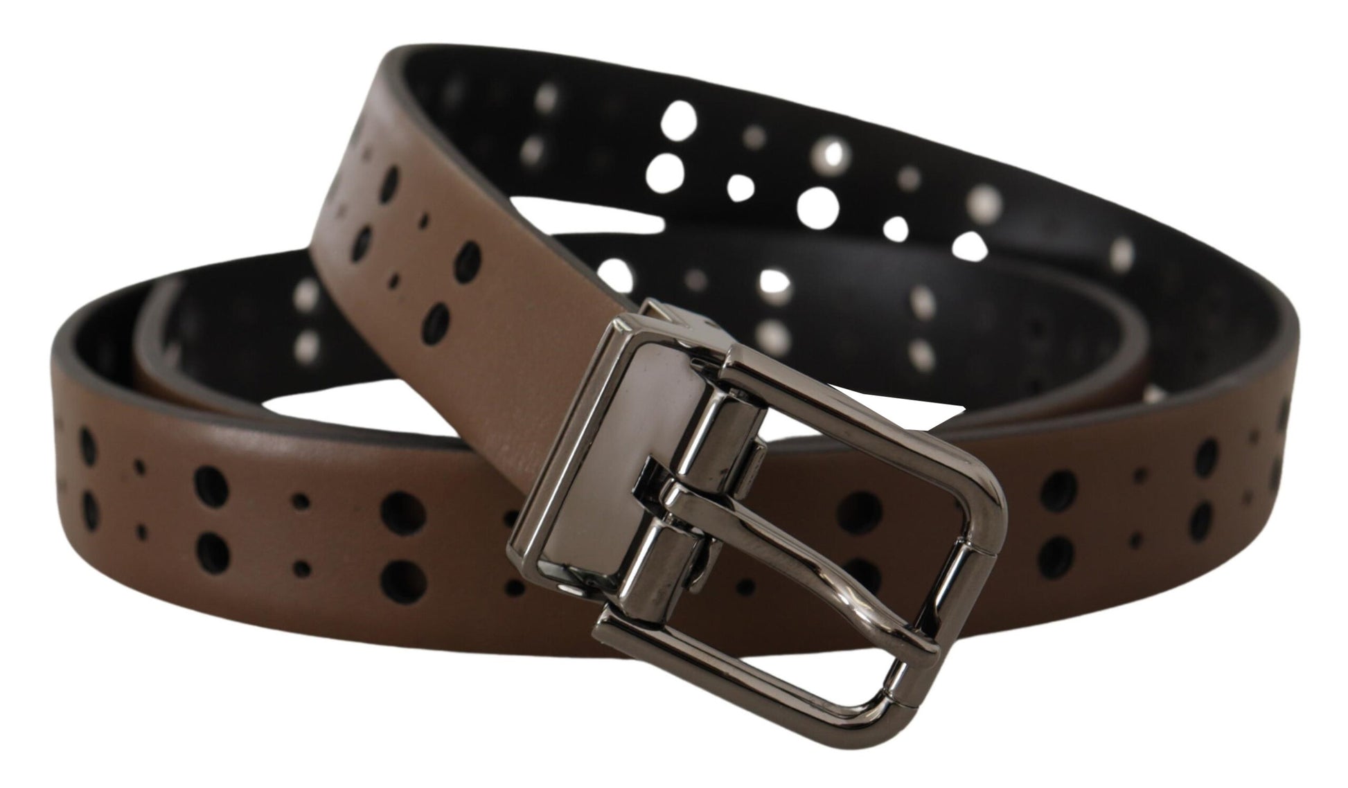 Fashionsarah.com Fashionsarah.com Dolce & Gabbana Elegant Leather Belt with Metal Buckle