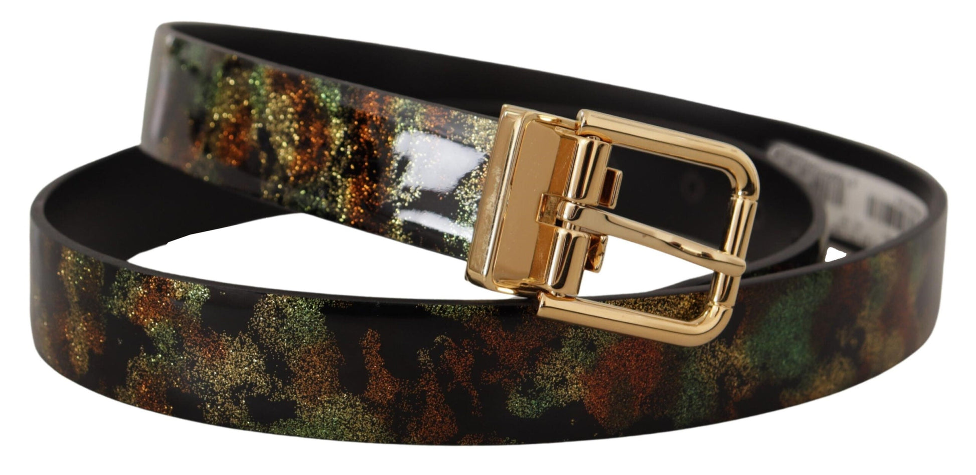 Dolce & Gabbana Elegant Leather Belt with Bronze Buckle | Fashionsarah.com