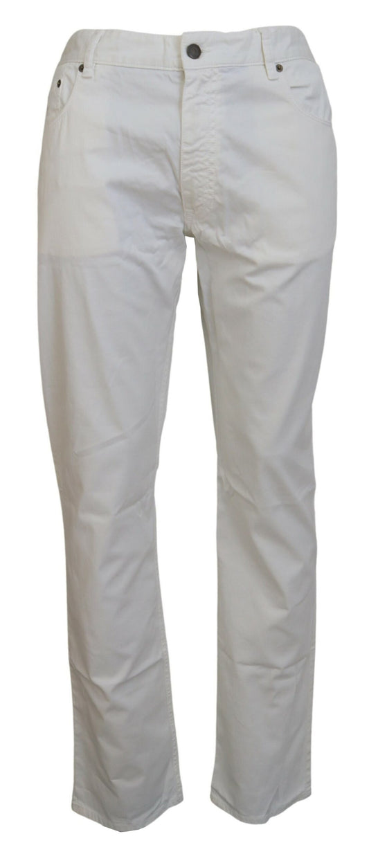 Fashionsarah.com Fashionsarah.com Ralph Lauren Elegant Ivory Straight-Fit Denim Jeans