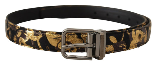 Fashionsarah.com Fashionsarah.com Dolce & Gabbana Multicolor Leather Belt with Black Buckle