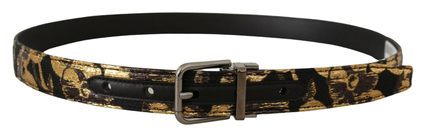 Dolce & Gabbana Multicolor Leather Belt with Black Buckle | Fashionsarah.com