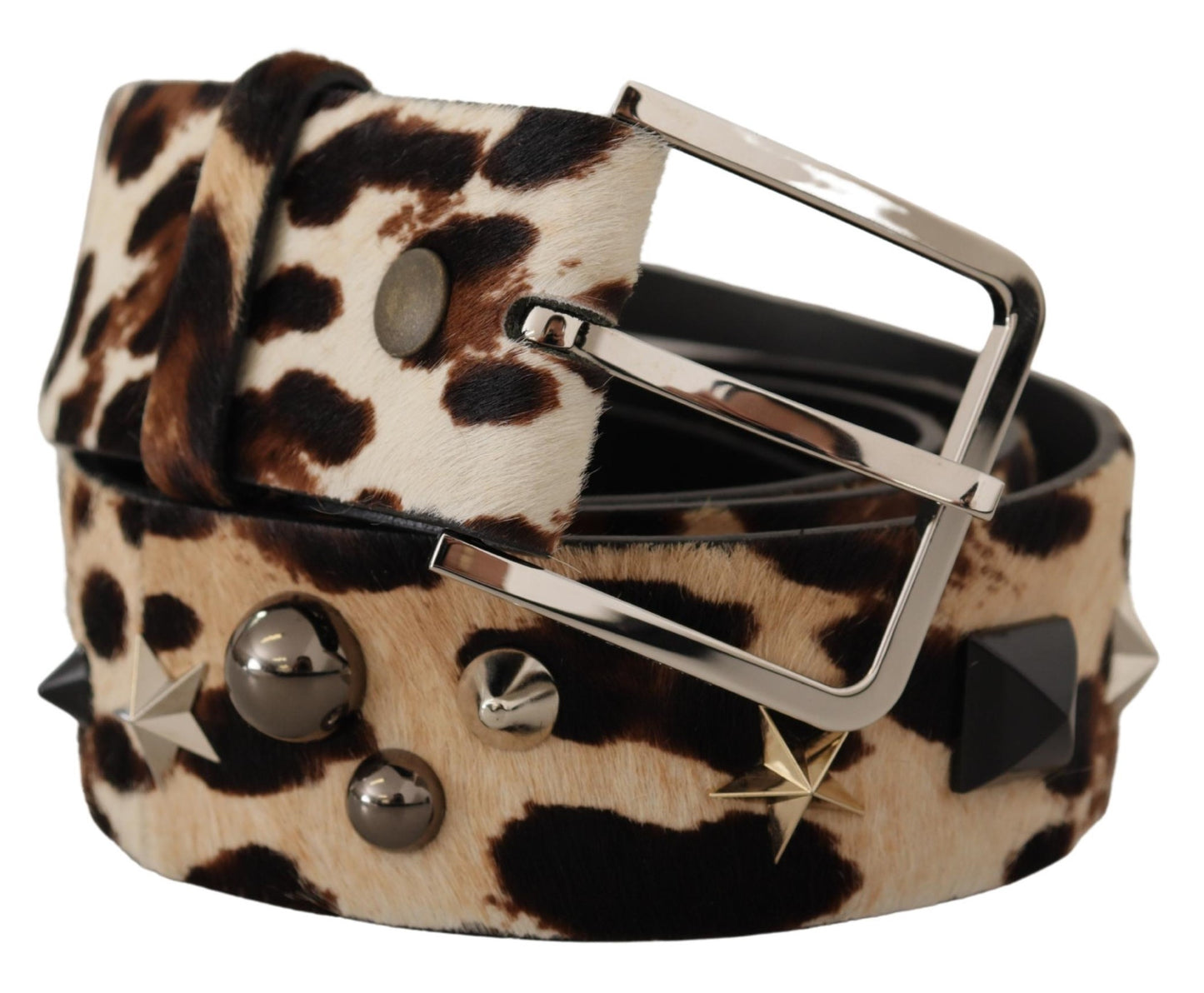 Fashionsarah.com Fashionsarah.com Dolce & Gabbana Elegant Leopard Print Leather Belt