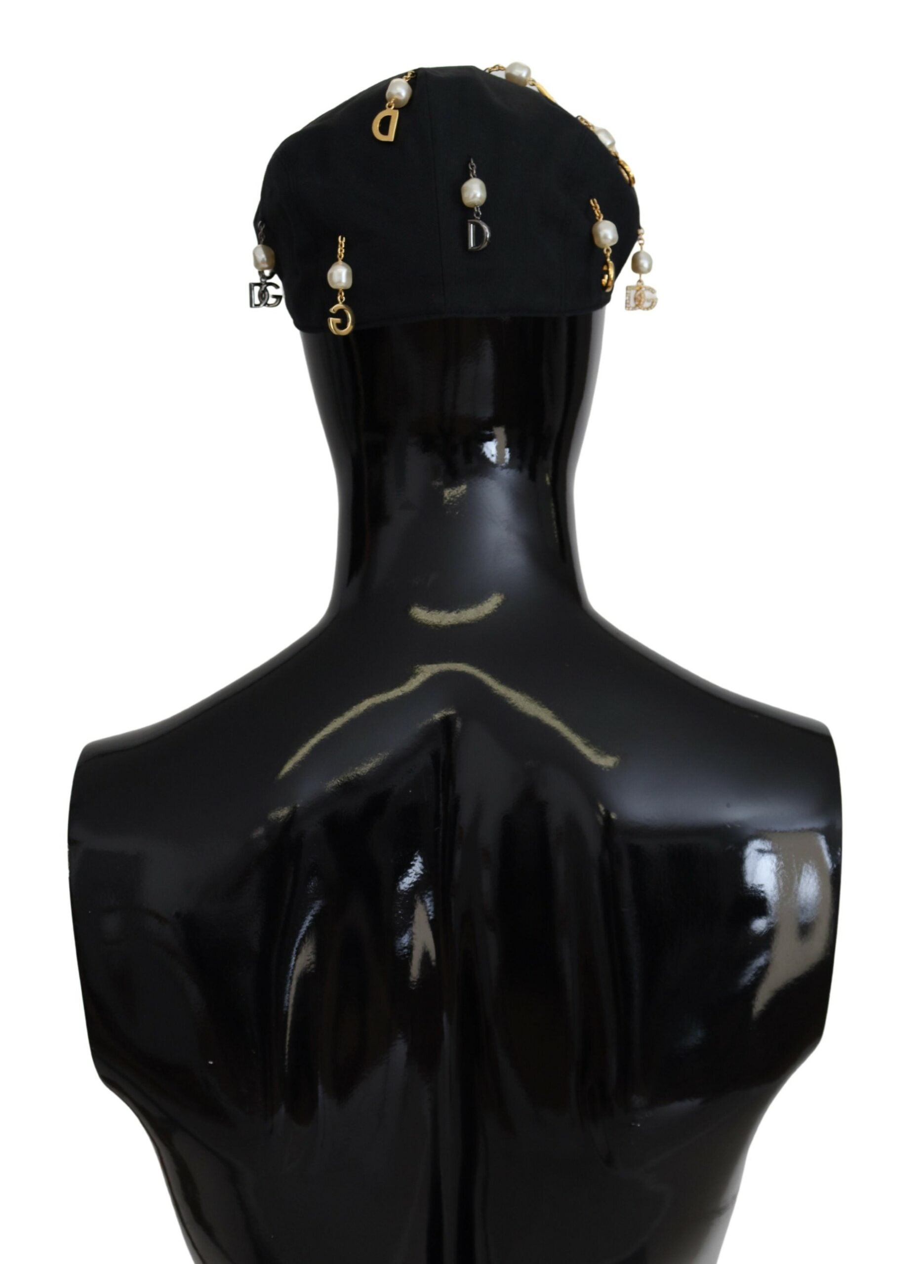 Fashionsarah.com Fashionsarah.com Dolce & Gabbana Elegant Black Cotton Newsboy Hat