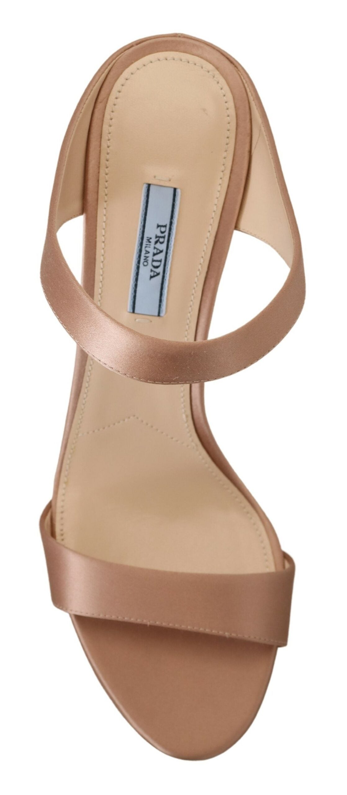 Fashionsarah.com Fashionsarah.com Prada Glimmering Rose Gold Leather Heels