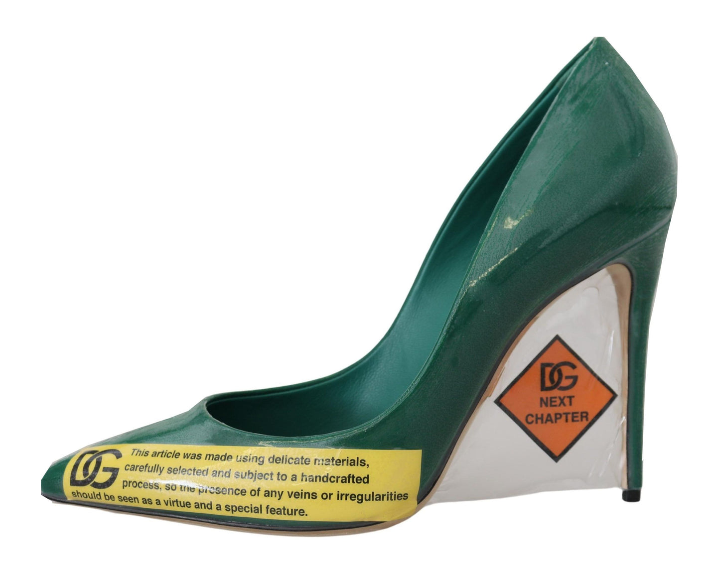 Fashionsarah.com Fashionsarah.com Dolce & Gabbana Green Leather Heels Pumps Plastic Shoes