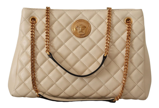 Fashionsarah.com Fashionsarah.com Versace White Nappa Leather Medusa Tote Bag
