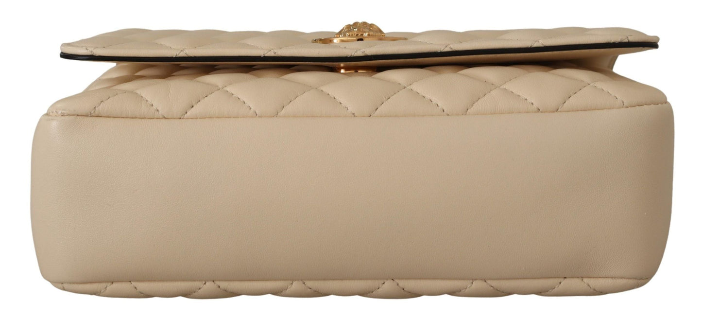 Fashionsarah.com Fashionsarah.com Versace White Nappa Leather Medusa Shoulder Bag