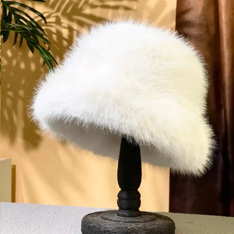 Faux Fur Plush Bucket Hat | Fashionsarah.com