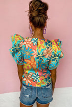 Load image into Gallery viewer, Floral Ruffle Sleeve Blouses | Fashionsarah.com