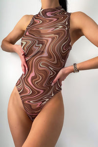 Mesh Sleeveless Bodysuit | Fashionsarah.com