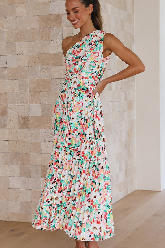 Boho Floral Pleated Maxi Dress | Fashionsarah.com