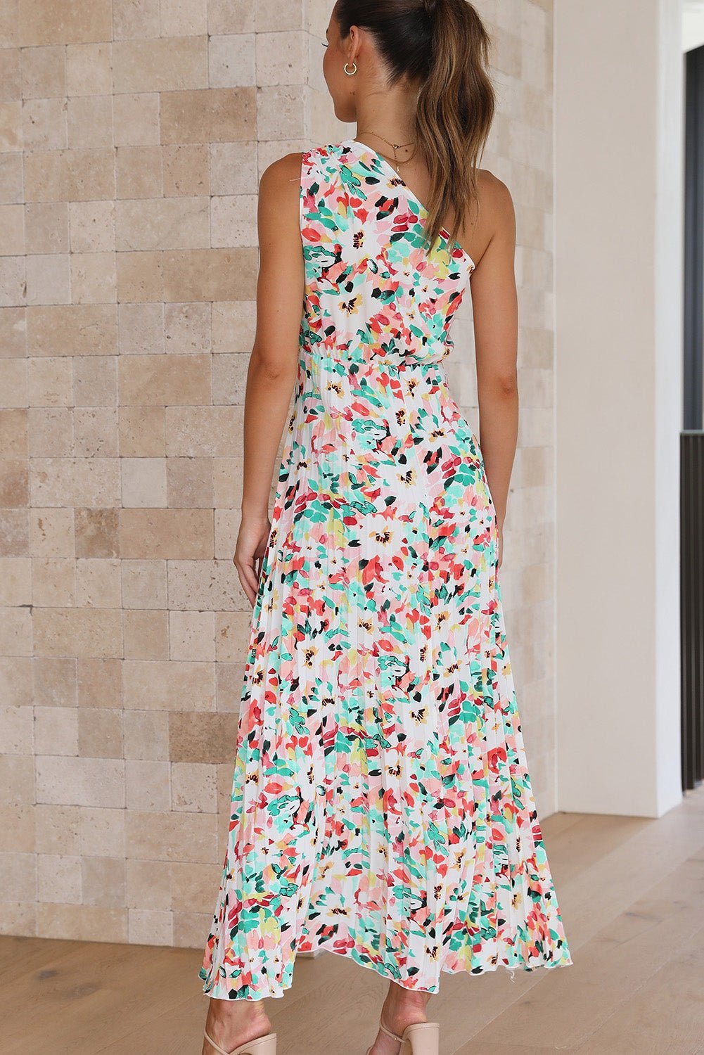 Boho Floral Pleated Maxi Dress | Fashionsarah.com